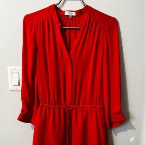 Aritzia Babaton Bennet Silk Red Dress